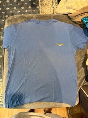 Polo by Ralph Lauren Blue Polo Sport Short Sleeve Tee with Yellow Logo